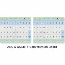 Tablero de comunicación para adultos - Antideslizante, portátil, tabla de letras para pacientes no verbales, recuperación de accidente cerebrovascular, ayudas visuales efectivas para pacientes no verbales, escala de dolor, QWERTY o ABC (ABC) - Multicolor - Ver 10