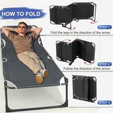 Camping Cot With Mattress, 4-Position Folding Camping Bed Hold Up 330lbs, Portable Sleeping Cot For Camp, Beach, Patio, Sun Tanning, Poolside