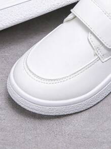 1 par de zapatos planos atléticos con gancho y bucle antideslizante para niños y niñas, adecuados para todas las estaciones