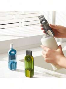 Ultimate 3-In-1 Multifunctional Bottle & Cup Cleaning Brush: Integrated Mini Lid & Gap Scrubber – Elevate Your Cleaning Routine In Both Kitchen And Bathroom With This Indispensable Tool. Designed To Deep Clean Bottle And Cup Interiors, Precise Grooves, And Tricky Lid Gaps, It Ensures Every Corner Is Spotless, Promoting Optimal Hygiene For All Your Drinkware And Small Kitchen Items, Effortlessly.