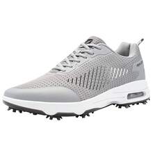 Men's Golf Shoes Are Lightweight And Have Strong Grip Men's Outdoor Sports Shoes With A Mesh Surface Are Breathable - Xám - Xem 1