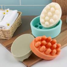 1pc Massage Brush-Shaped Reusable Silicone Mold - Easy Release DIY Mold For Handmade Soap, Aromatherapy Candles & Plaster Diffuser Stones