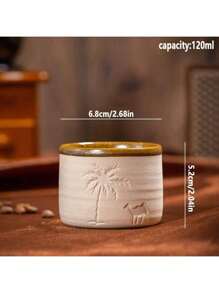 Hochwertige Keramiktasse aus einem Stück, rustikaler Stil Kaffeetasse, dicke Keramik Espressotasse, innovatives Keramikgeschenk, Wassertasse für Wüstenschönheit, Kaffee-/Teetasse für Feiern, stilvolle Tasse für Frühstück zuhause oder im Büro
