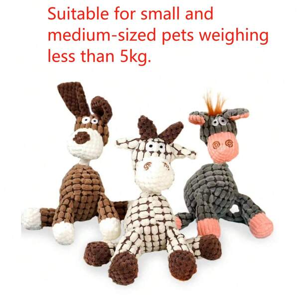High-Quality Pet Doll/Pet Plush Chew Toys For Cats & Dogs/Squeaky Donkey Doll For Puppy & Kitten/Must-Have Entertainment & Leisure Gadget/Can Purchase Individually Or 3-Piece Set/Suitable For Small & Medium Pets Under 5kg/Cat & Dog Harness & Leash Set/Includes Harness, Leash, High Cost Performance/Original Design, Stylish & Unique