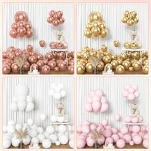 115pcs Rose Gold Balloon Arch & Garland Kit, Assorted Sizes 18" 12" 10" 5" Pink White Gold Metallic Latex Balloons For Graduation, Birthday, Bridal, Baby Shower, Party Decor - Mixed Colors - View 7