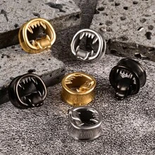 2PCS Hot 316 Stainless Steel Halloween Monster Tongue Ear Tunnels Ear Gauges Tunnels Plugs Stretcher Expander Piercing Body Jewelry Women