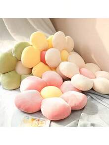 1 件 35 厘米彩色花朵毛绒靠垫、花瓣抱枕、家居装饰和礼物