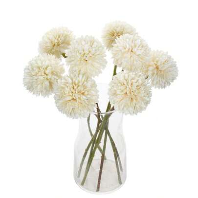 1/5/12PCS Artificial Ball, Chrysanthemum, Embroidered Ball, Wedding Decoration, Home Vase, Decoration, Dining, Living Room, Bedroom, Bedside Flower Arrangement, Bride Holding Flower, Wrist Flower, Breast Flower Material, Birthday Party Decoration Material, New Year's Valentine's Day Gifts,Fall Decor,Autumn
