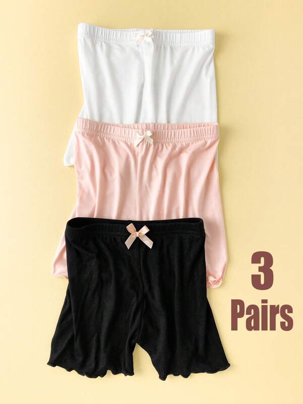 3 Pairs Black And White Pink Leggings, Thin And Comfortable, Suitable For Summer Baby Girl's Kids' Tights