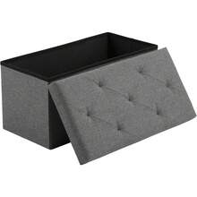 Local Delivery-Sweetcrispy 43in Foldable Storage Ottoman, Storage Chest For Bedroom End Of Bed, Large Ottoman Bench Foot Rest Stool With Padded Seat For Entryway Living Room, - 15"D x 30"W x 15"H - View 1