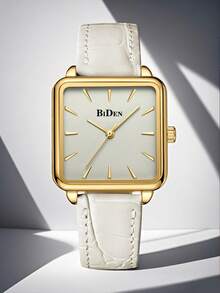 BIDEN 1件装女士简约奢华腕表，时尚优雅2025新款女士腕表