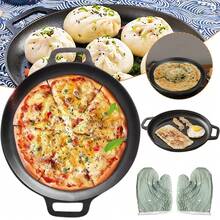 11-Inch Pre-Seasoned Cast Iron Skillet With Dual Handles – Perfect For Baking, Stovetop, Grill, Or Campfires – Durable, Even Heat Distribution, Versatile Kitchen Tool For Pizza Lovers - Black - View 4