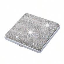 LINKOOL 20件套镶钻金属香烟盒，高端创意闪亮双面水晶钻石香烟收纳盒，女士礼物 - 彩色 - 查看 12