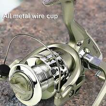 TANLE塑料电镀头渔轮路亚抛竿轮小型金属旋转轮铝合金适用于淡水及季节性垂钓