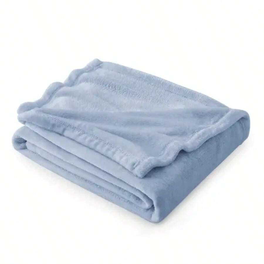 Kit 2 Plain Blankets For Couples In Microfiber 1.80 X 2.00 - Beauty & Comfort - KIT 2 ICE - View 1