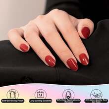 Dark Gradient French Tip Nail Stickers – Self-Adhesive Full Cover Nail Wraps For Ombre Look – Easy To Apply, Long-Lasting, Chip-Resistant Design – Perfect For DIY Manicures, Nail Art Lovers, Busy Schedules, And Effortless Glam For Work, Parties, Or Everyday Style - Multicolor - View 8