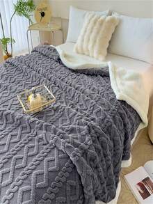 1 pieza Manta Sherpa bohemia de jacquard, manta suave y esponjosa de franela rosa para Halloween, Navidad, apta para cama, sofá, sala de estar, Día de la Madre, decoración de dormitorio, aire acondicionado de verano