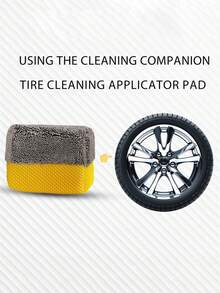 1 件装双面洗车海绵除虫海绵网清洁焦油海绵用于清洗超强吸水柔软汽车护理垫，汽车美容海绵擦拭吸水汽车内饰擦洗海绵多用途内饰擦洗垫汽车清洁用品