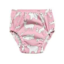 4 pièces de couches lavables et réutilisables pour bébé, étanches, respirantes, 6 couches de protection, 100% polyester, doublure et tissu extérieur imperméable, avec fonction anti-fuite, culottes de propreté, sous-vêtements pour bébé, cadeau de bébé