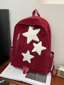 时尚星星背包，百搭休闲大容量女学生背包