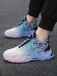 男士休闲运动鞋，百搭时尚，旋转按钮设计，减震防滑外底，轻便舒适，适合跑步、训练、健身房