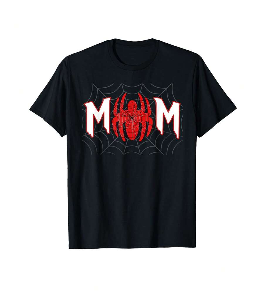 Spider Mom Spidey Birthday Matching Family Mom Spiders Funny T-Shirt,Mom Of The Birthday Boy Costume Spider Web Birthday Party T-Shirt ,100 Percent Cotton,Funny Graphic Tees,Men Clothes - Black - View 1