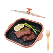 Mikrowellen Grillpfanne | Mikrowellen Grill, Grillplatte & Knusperpfanne mit Deckel zum Grillen, Anbraten und Knusprigmachen von Lebensmitteln Mikrowellen Kochgeschirr zum Grillen von Fleisch, Sandwich & Gemüse in der Mikrowelle