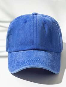 FASHION Solid Color Washed Multi-Color Thickened Distressed Vintage Baseball Cap 1pc - A - View 14