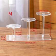 3-vånings akryldisplayställ - smycken, kosmetika, blindlåda, transparent multifunktionell steghylla - Genomskinlig - Visa 3