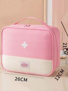 1pc Portable Medicine Bag, Cute Mini First Aid Kit, Medical Emergency Kits, Organizer Outdoor Household Medicine Pill Storage Bag, Empty First Aid Kit, Mini Portable Medical Kit First Aid Bag, Outdoor Camping Family Survival First Aid Kit, Cross Pattern First Aid Kit, Suitable For Car Bike Marathon Running Outdoor Camping Hiking Emergency