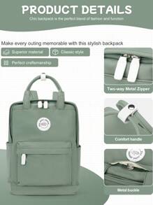 Mochila Escolar Infantil, Mochila de Computador de Lazer Adequada para Notebook de 14 Polegadas/Tablet de 12,9 Polegadas, Mochila Escolar de 20L Simplicidade para Adolescentes, Mochilas para Laptop Leves com Compartimento para Laptop, Mochila de Mão com Vários Bolsos, Múltiplas Cores Disponíveis, Bolsa de 10*5*15 Polegadas