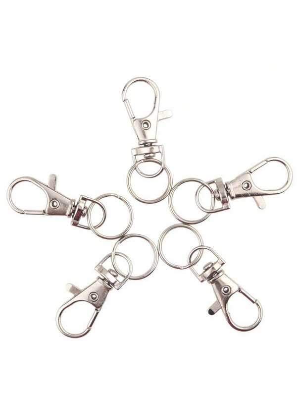 20/40/60/100pcs Key Rings With Keychain Hooks, Keyring With Rings For Lanyards, DIY Jewelry Making Crafts (10/20/30/50 Metal Lobster Claw Clasps + 10/20/30/50 Split Key Rings) (35mm) Backpack For School