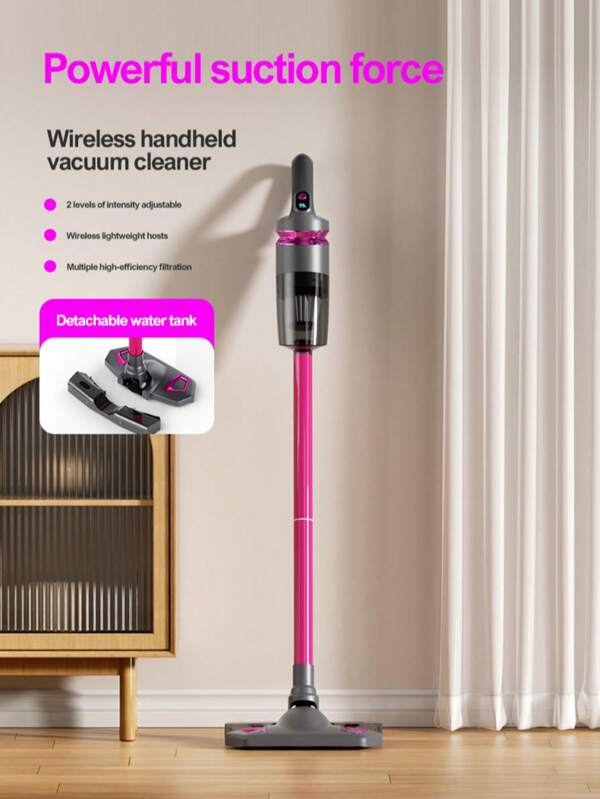 Aspirateur ménager sans fil à forte aspiration, puissant pour éliminer les poils d'animaux de compagnie et les acariens, aspirateur-balai