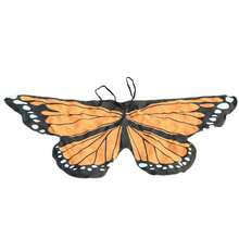 Accesorio de disfraz de alas para niños y niñas, disfraz de mariposa para fiesta de fantasía, capa de hada de cosplay para niños - Naranja - Ver 4