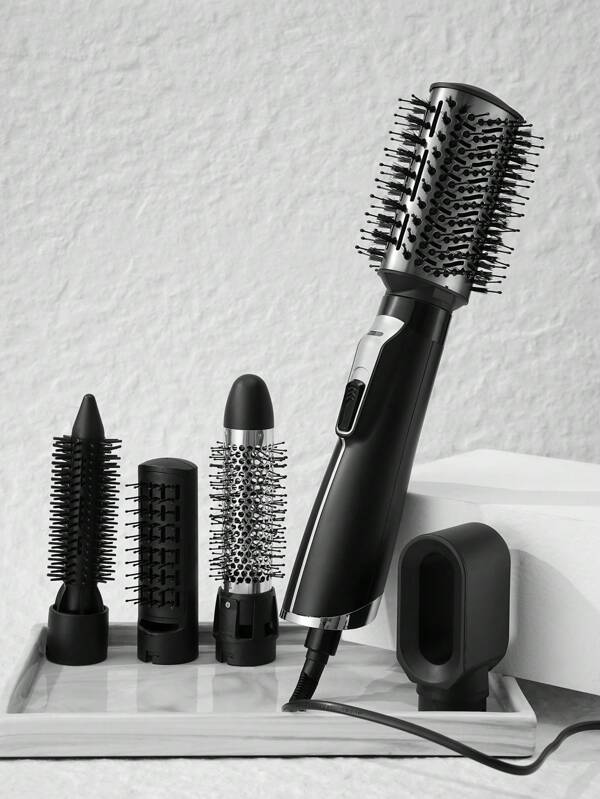 CRASTS CRASTS Professioneller 5-in-1 Haartrockner, Haarbürste, Frisiergeräte, Schnelltrocknung, leise, mit 5 Aufsätzen zum Locken & Glätten, 3 Einstellungen für Wind und Heim- & Salon-Verwendung, Haarpflege Geschenk