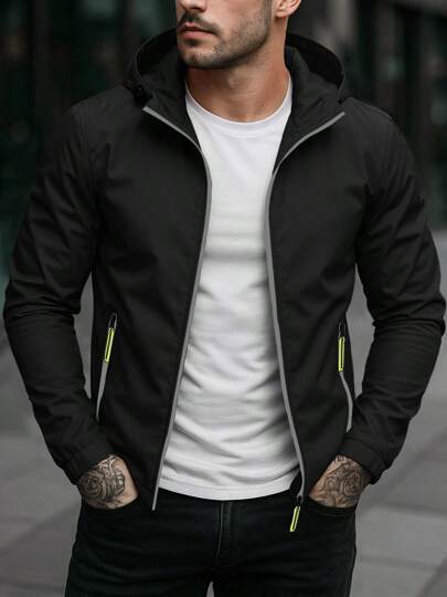 Chaqueta Rompevientos para Hombre Ligero – Estilo Urbano, Ideal para viento y Clima Fresco