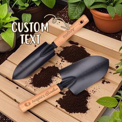 1pc Personalized Garden Big Shovel - Custom Name - Laser Engraved Name-Perfect For The Gardener In Your Family!