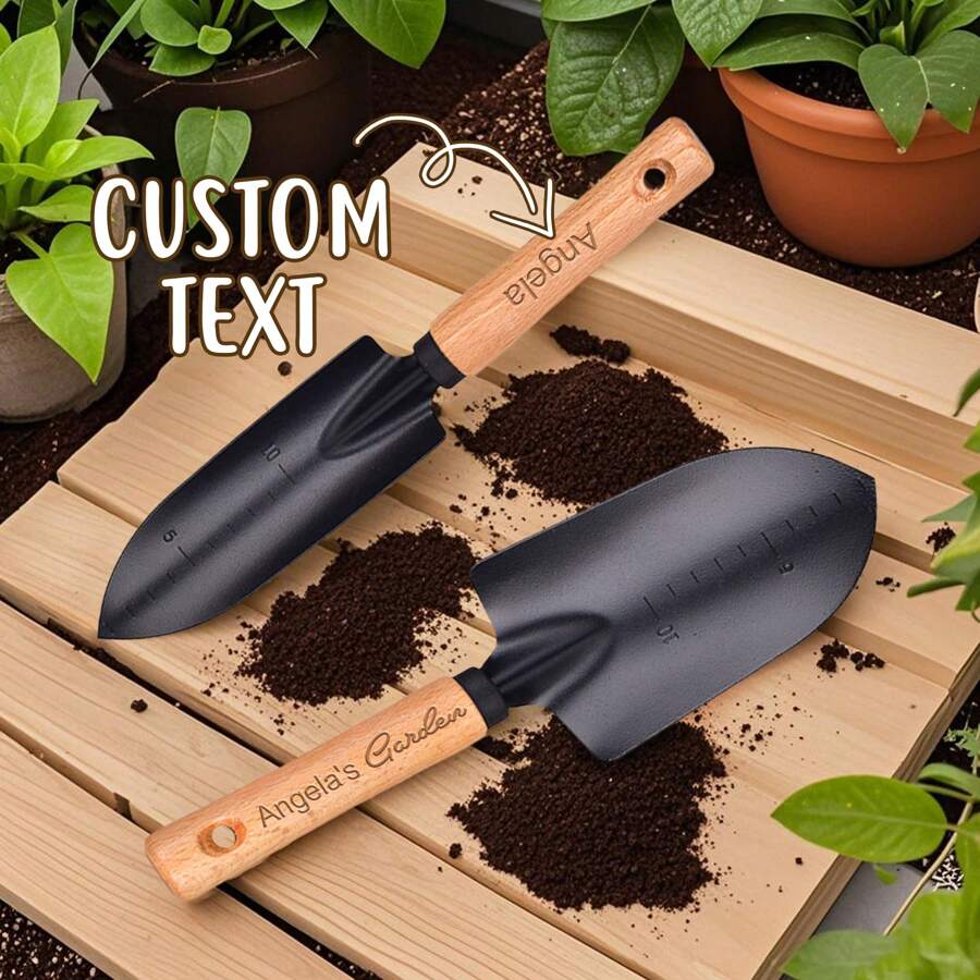 1pc Personalized Garden Big Shovel - Custom Name - Laser Engraved Name-Perfect For The Gardener In Your Family!