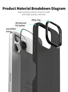 PULOKA Funda compatible con iPhone 16 Pro Max, de PU, con carga inalámbrica, a prueba de golpes y con protección total para iPhone 16 Pro
