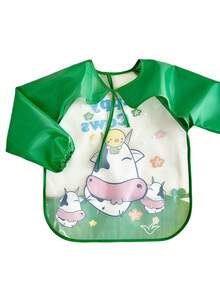 1 件儿童双面长袖罩衣/艺术围裙、喂食围兜，随机 1 件发货 - 彩色 - 查看 6