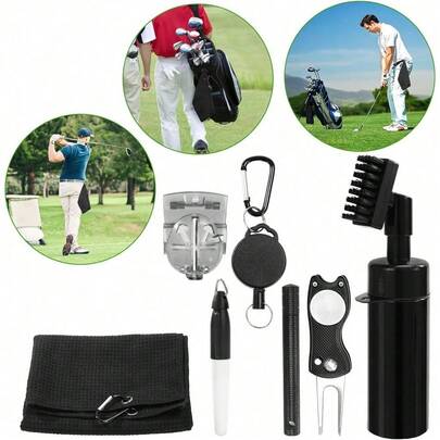 Youyijia Golf Accessories Kit, 6Pcs Golf Club Cleaner Set Golf Groove Cleaner Microfiber Golf Towel Set With Retractable Clip For Men/Women