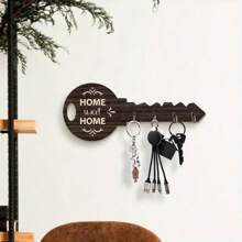 1pc Fashionable Wooden Key Hook - Wall Mounted Key Holder, Painted Surface, Easy Installation, Suitable For Living Room, Apartment, Holiday Gift Room Decor Bedroom Decor Home Decor Wall Decor