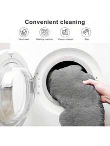 Bean Bag Chair Cover-Soft Fluffy PV Velvet Sofa Bed Cover, Living Room Furniture, Lazy Sofa Bed, 5ft White - Snow Coffee - View 6