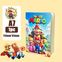 SuperMario 1 Set mit 3 Mini-Taschennotizbüchern aus Kunstleder mit 2 dazu passenden Kugelschreibern - tragbare Mini-Notizbücher mit je 100 Blatt, 100 Seiten, Lesezeichen, verschiedene Stile, kreative Mehrfarbstifte - geeignet für Reisen, Büro, Schule, Buchhaltung, Mini-Taschennotizbücher und zum Mitschreiben, Partygaben, Schulmaterial, Schulanfang