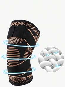 1pc Elastic Bandage Knee Support, Breathable Compression Knee Pad For Basketball, Running, Fitness Gym Accessories Knee Support Sports Knee Pads Gym Knee Pads - Multicolor - View 8