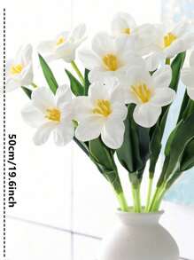 Tulipa Artificial Decoração para Casa Arranjo Floral Buquê de Casamento Flor Falsa Hastes em Vaso Decoração de Festa Centro de Mesa, Dia dos Namorados, Presente Formatura