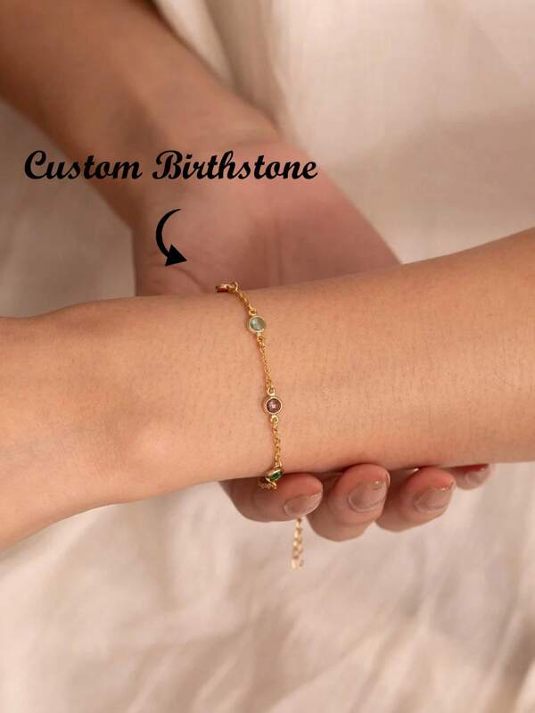Custom Birthstone Bracelet, Family Birthstone Bracelets For Mum, Personalized Gift For Grandma, Mothers Day Gift, Birthstone Jewelry