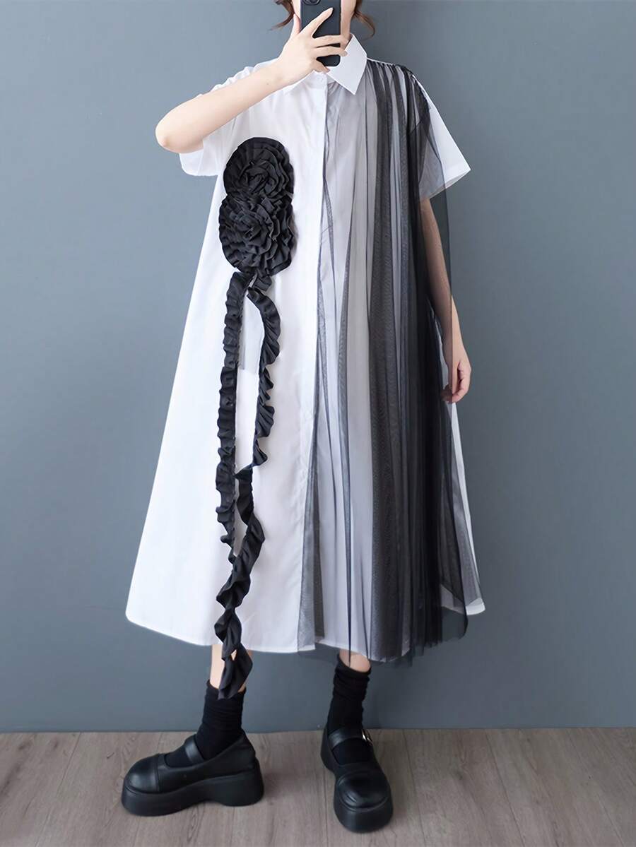 Women Midi Dresses - White - View 1