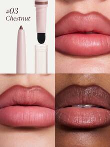 JOOCYEE Double-Ended Lip Liner Pencil, Long-Lasting Smooth Matte Finish - 03 Chestnut - View 1