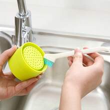 2-Piece Set Of Multifunctional Dual Head With Tail Scraper, Multi-Purpose Kitchen Cleaning Brush Set - Suitable For Cleaning Small Spaces, Corners, And Gaps - Easy To Clean, Perfect For Home Use - 白色 - 查看 6